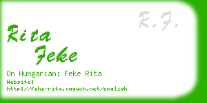 rita feke business card